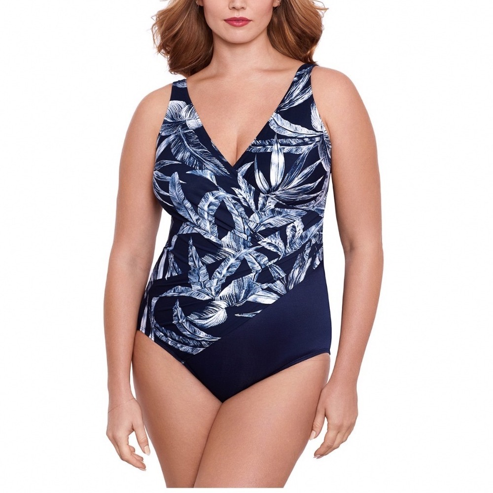 Miraclesuit Tropica‎ Tolie Oceanus One Piece Swimsuit Midnight Blue 16W 6561588W